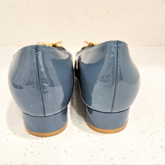 Stuart Weitzman Anicia 25 Cerulean Blue Patent Leather Flats  8.5M - Picture 5 of 7